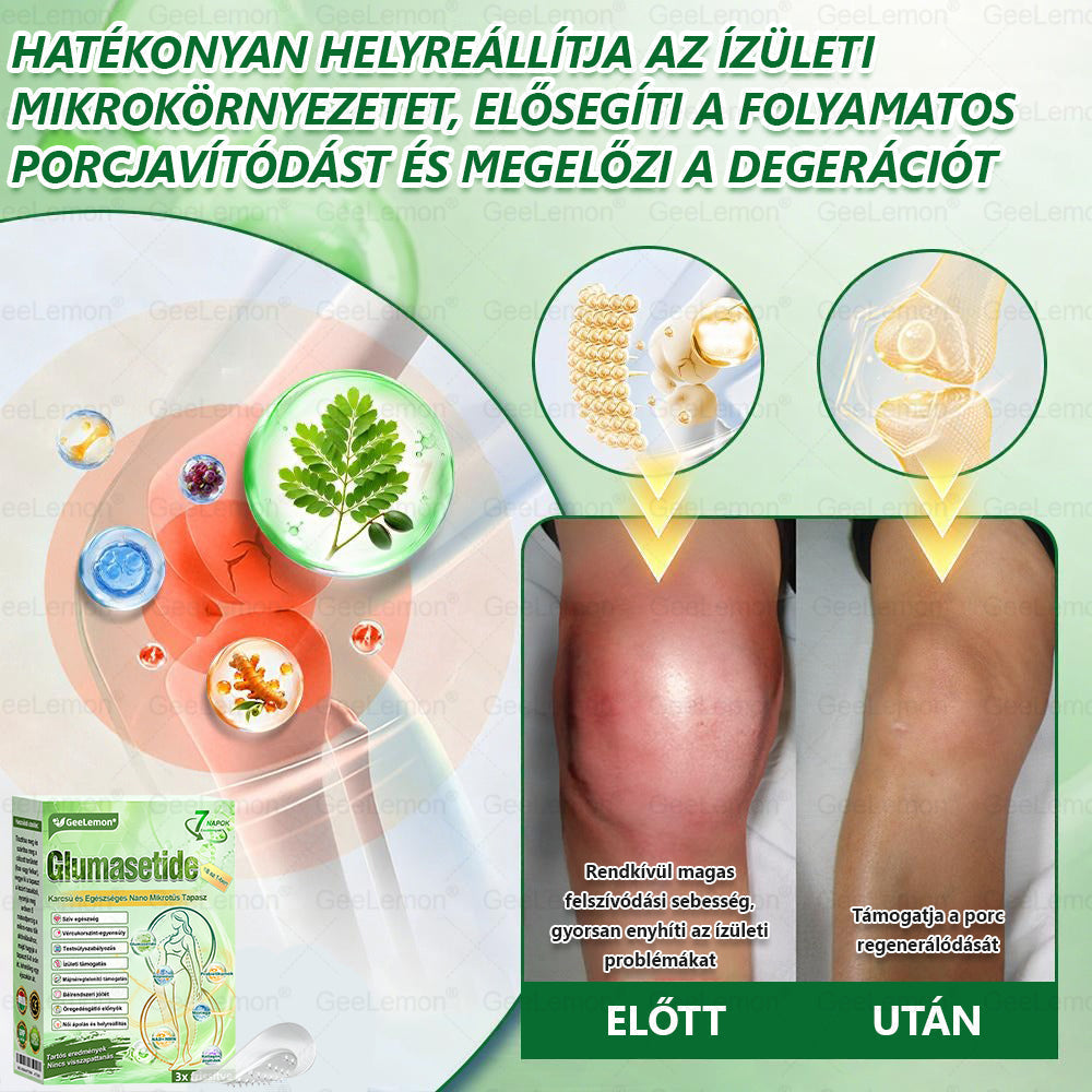 ⚡ Vásárolj 5-öt, kapj 5-öt ajándékba! | Magyar szakértők által ajánlott · 👩‍⚕️ Hivatalos márkabolt | 🎁 GeeLemon® Glumasetide 8 az 1-ben Karcsú és Egészséges Nano Mikrotűs Tapasz 🇭🇺