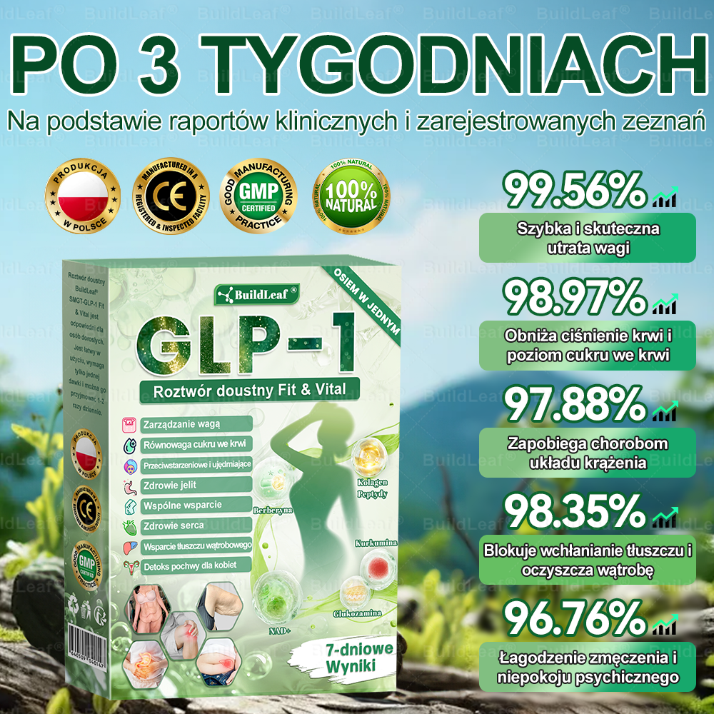 🌿Oficjalny sklep Polska | ✨BuildLeaf® GLP-1 8-w-1 Fit & Vital Rozwiązanie (Jednorazowe dziennie, widoczne zmiany w ciągu 7 dni) ✅ Otyłość, zdrowie sercowo-naczyniowe, cukrzyca, bezdech senny, zdrowie jelit, problemy ze stawami i inne.