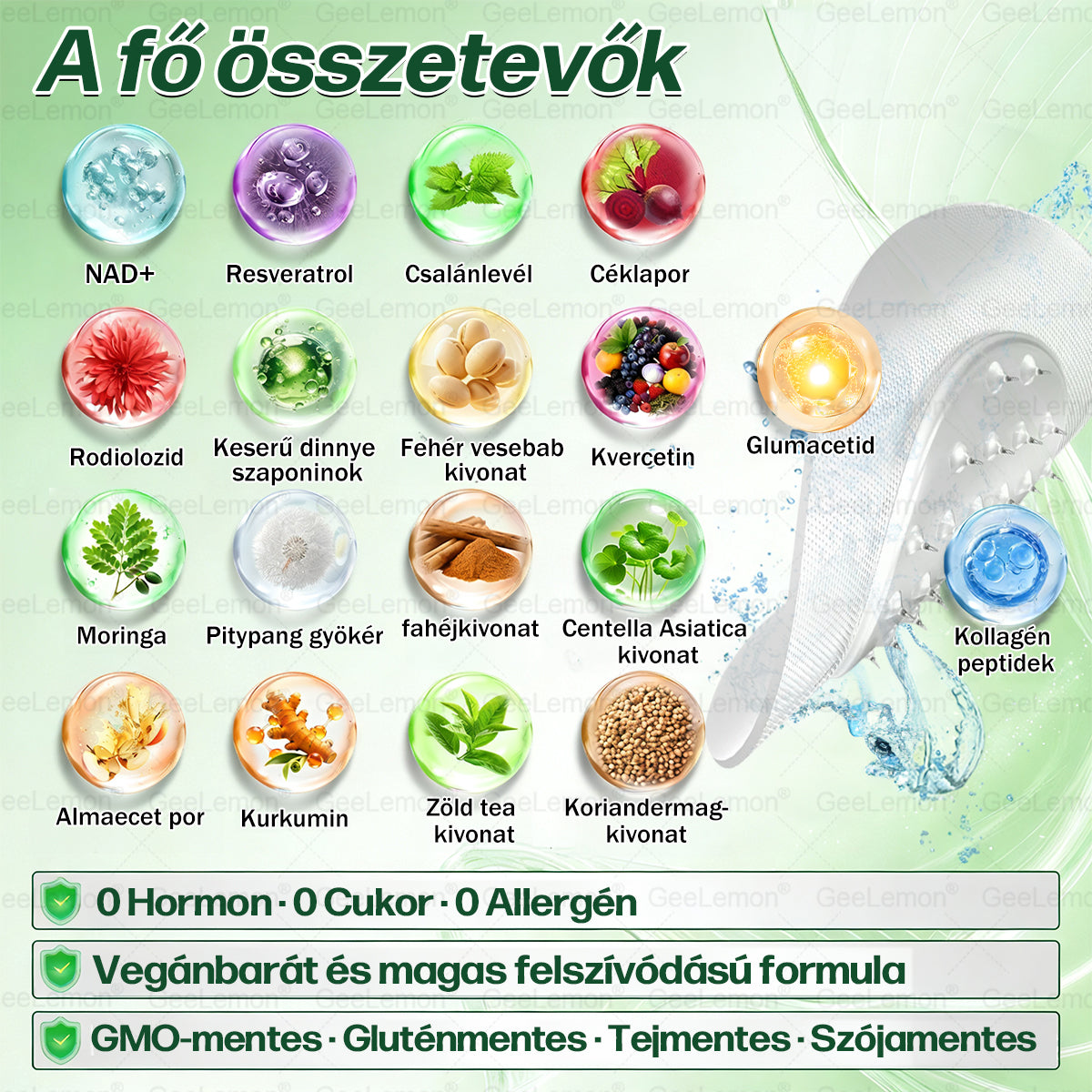 ⚡ Vásárolj 5-öt, kapj 5-öt ajándékba! | Magyar szakértők által ajánlott · 👩‍⚕️ Hivatalos márkabolt | 🎁 GeeLemon® Glumasetide 8 az 1-ben Karcsú és Egészséges Nano Mikrotűs Tapasz 🇭🇺