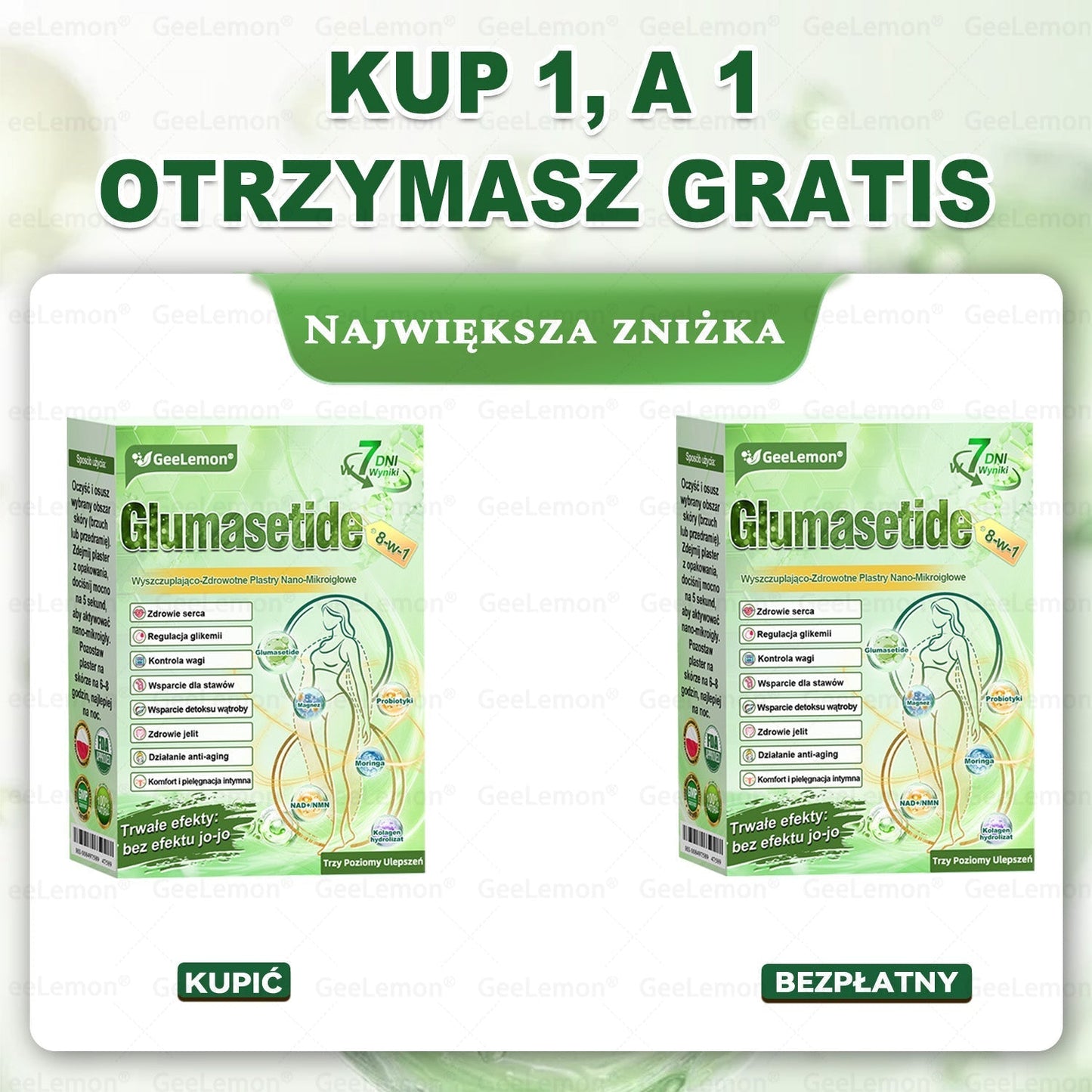 🌱Oficjalny Sklep | 👩‍⚕️🎁 𝐆𝐞𝑒𝐿𝑒𝐦𝐨𝐧® 𝐆𝐥𝐮𝐦ase𝐭𝐢𝐝𝐞 𝟖 𝐰 𝟏 Smukły i Zdrowy Nano Plaster z Mikronakłuciami 🇵🇱(Tylko raz dziennie, widoczne zmiany już w 7 dni)✅ Na otyłość, 🅛🅞🅞🅢🅔 🅢🅚🅘🅝 wiotką skórę, cukrzycę, bezdech senny, problemy ze stawami i wiele więcej