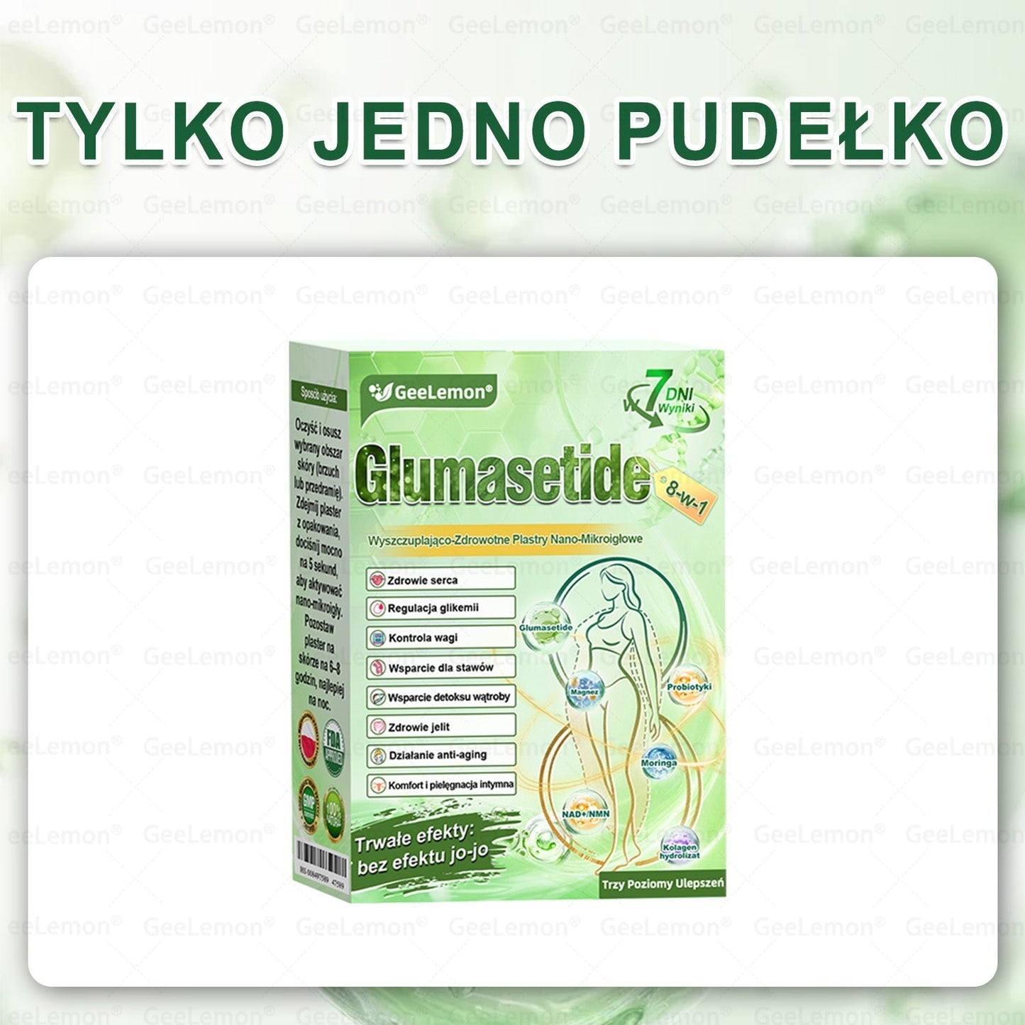 🌱Oficjalny Sklep | 👩‍⚕️🎁 𝐆𝐞𝑒𝐿𝑒𝐦𝐨𝐧® 𝐆𝐥𝐮𝐦ase𝐭𝐢𝐝𝐞 𝟖 𝐰 𝟏 Smukły i Zdrowy Nano Plaster z Mikronakłuciami 🇵🇱(Tylko raz dziennie, widoczne zmiany już w 7 dni)✅ Na otyłość, 🅛🅞🅞🅢🅔 🅢🅚🅘🅝 wiotką skórę, cukrzycę, bezdech senny, problemy ze stawami i wiele więcej
