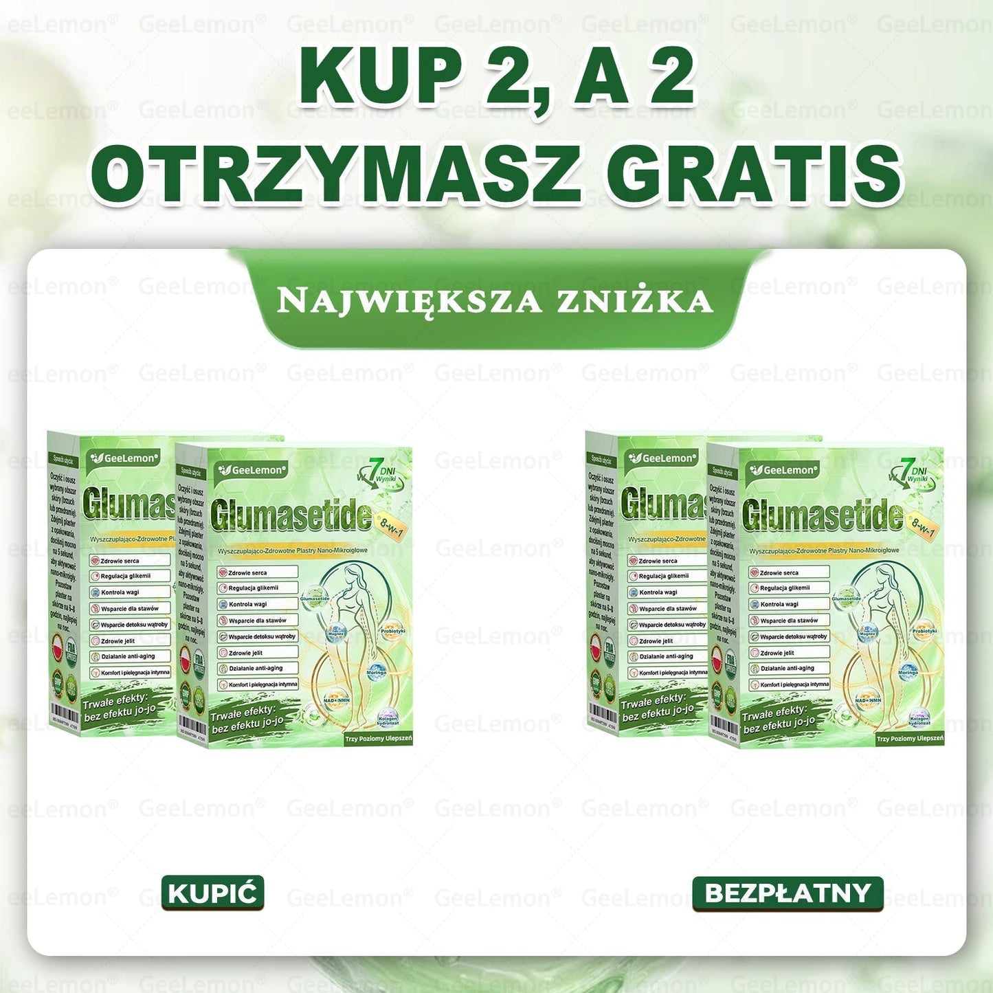 🌱Oficjalny Sklep | 👩‍⚕️🎁 𝐆𝐞𝑒𝐿𝑒𝐦𝐨𝐧® 𝐆𝐥𝐮𝐦ase𝐭𝐢𝐝𝐞 𝟖 𝐰 𝟏 Smukły i Zdrowy Nano Plaster z Mikronakłuciami 🇵🇱(Tylko raz dziennie, widoczne zmiany już w 7 dni)✅ Na otyłość, 🅛🅞🅞🅢🅔 🅢🅚🅘🅝 wiotką skórę, cukrzycę, bezdech senny, problemy ze stawami i wiele więcej