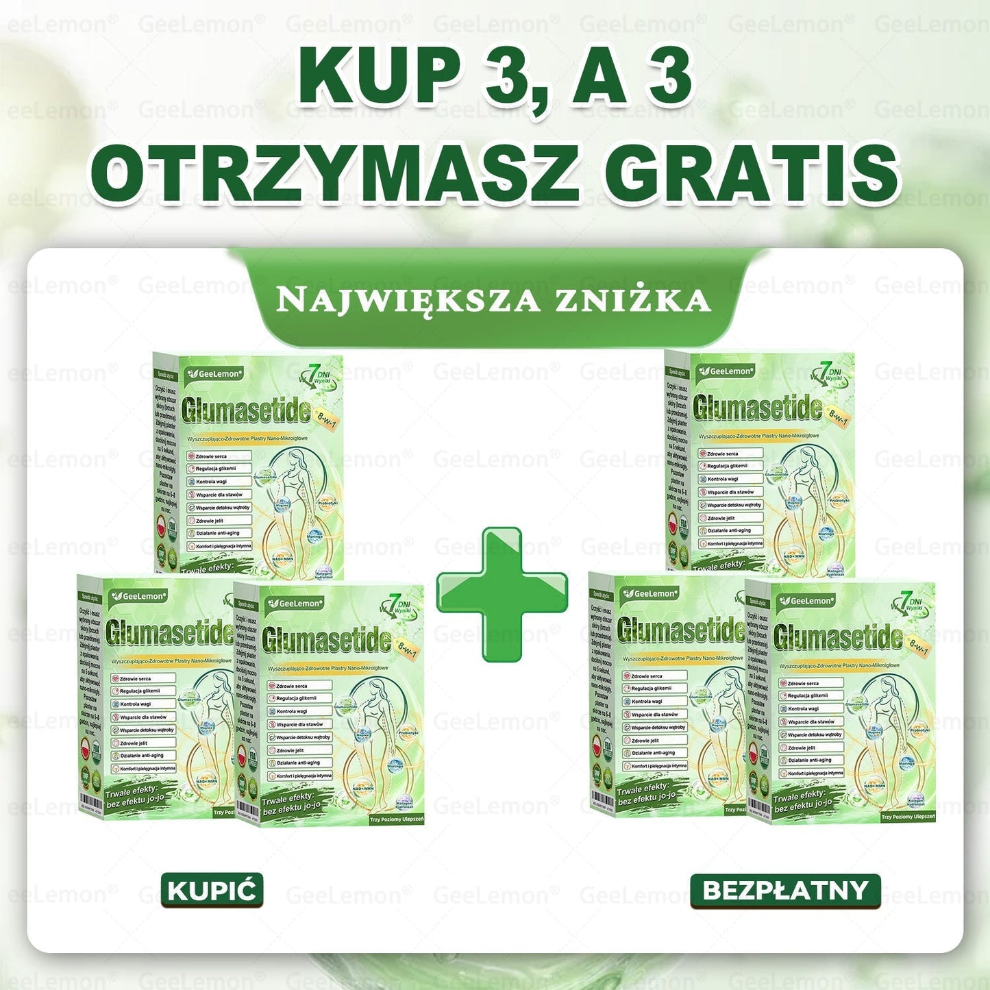 🌱Oficjalny Sklep | 👩‍⚕️🎁 𝐆𝐞𝑒𝐿𝑒𝐦𝐨𝐧® 𝐆𝐥𝐮𝐦ase𝐭𝐢𝐝𝐞 𝟖 𝐰 𝟏 Smukły i Zdrowy Nano Plaster z Mikronakłuciami 🇵🇱(Tylko raz dziennie, widoczne zmiany już w 7 dni)✅ Na otyłość, 🅛🅞🅞🅢🅔 🅢🅚🅘🅝 wiotką skórę, cukrzycę, bezdech senny, problemy ze stawami i wiele więcej