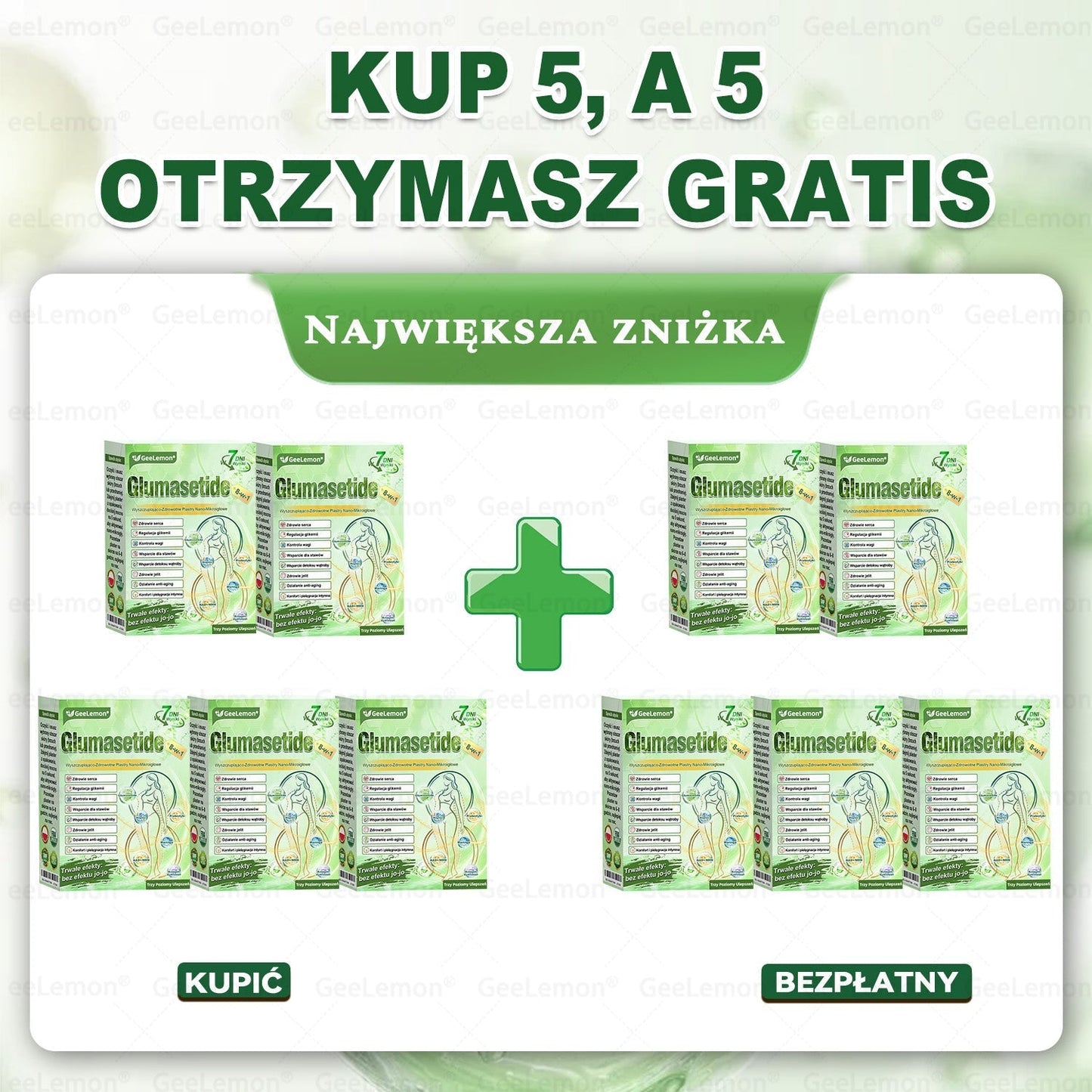 🌱Oficjalny Sklep | 👩‍⚕️🎁 𝐆𝐞𝑒𝐿𝑒𝐦𝐨𝐧® 𝐆𝐥𝐮𝐦ase𝐭𝐢𝐝𝐞 𝟖 𝐰 𝟏 Smukły i Zdrowy Nano Plaster z Mikronakłuciami 🇵🇱(Tylko raz dziennie, widoczne zmiany już w 7 dni)✅ Na otyłość, 🅛🅞🅞🅢🅔 🅢🅚🅘🅝 wiotką skórę, cukrzycę, bezdech senny, problemy ze stawami i wiele więcej